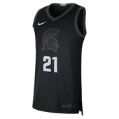 New Michigan State Spartans Men's Basketball Jersey Nike #21 WHITE GREEN XL