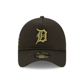 Detroit Tigers New Era x Alpha Industries A-Frame 9Forty Trucker Snapback Hat - Black