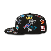 NFL New Era 59Fifty All Over Fitted Hat - Black