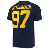 Aidan Hutchinson Michigan Wolverines Jordan Brand Name and Number T-Shirt - Navy