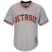 Detroit Tigers Personalized Custom Majestic Cooperstown 1984 Cool Base Road Replica Jersey - Gray