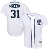 Riley Greene Detroit Tigers Majestic Youth Cool Base Home Replica Jersey - White