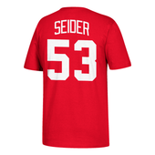 Moritz Seider Detroit Red Wings Adidas Name & Number T-Shirt - Red