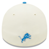 Detroit Lions New Era 2022 Sideline 2-Tone 39Thirty Flex Hat - Cream/Blue