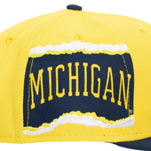 Michigan Wolverines Mitchell & Ness Jumbotron Snapback Hat - Yellow/Navy