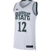 Nike Michigan State Spartans White Home Retro Limited Basketball Jersey