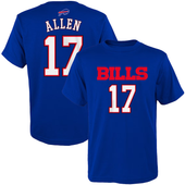 Josh Allen Buffalo Bills Outerstuff Youth Mainliner Name & Number T-Shirt - Royal