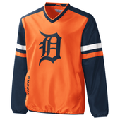 Detroit Tigers G-III Batter's Box V-Neck Pullover Jacket - Orange