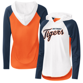 Detroit Tigers G-III 4Her Women's Triple A Long Sleeve Hooded T-Shirt - White