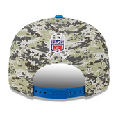 Detroit Lions New Era 2023 Salute To Service 9Fifty Snapback Hat - Camo/Blue