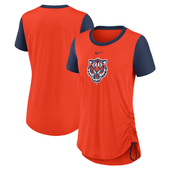 Detroit Tigers Nike Women's Hipster Swoosh Side Cinch Performance T-Shirt - Orange