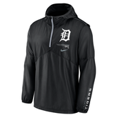 Detroit Tigers Nike Home Night Game Half Zip Jacket - Black