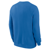 Detroit Lions Nike Rewind Club Fleece Crew Neck Sweatshirt - Blue
