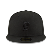 Detroit Tigers New Era Blackout Basic 59Fifty Fitted Hat - Black