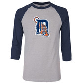 Detroit Tigers Stitches Cooperstown Collection 3/4 Sleeve Raglan T