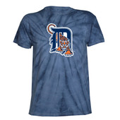 Detroit Tigers Stitches Youth Cooperstown Collection Tie-Dye T-Shirt - Navy