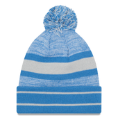 Detroit Lions New Era Cuffed Knit Hat w/ Pom - Blue/Gray
