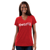 Detroit Red Wings G-III 4Her Women's Snap V-Neck T-Shirt - Red