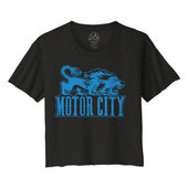 Motor City Lion Women's MI Culture Cropped T-Shirt - Black