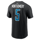 David Montgomery Detroit Lions Nike Name and Number T-Shirt - Black