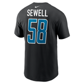 Penei Sewell Detroit Lions Nike Name and Number T-Shirt - Black