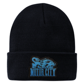 Motor City Lion MI Culture Cuffed Knit Hat - Black