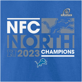 Detroit Lions Fanatics 2023 NFC North Division Champions T-Shirt - Blue