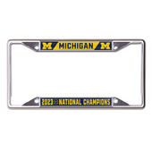 Michigan Wolverines WinCraft 2023 National Champions Metal License Plate Frame