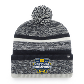 Michigan Wolverines ’47 Brand 2023 National Champions Northwood Knit Hat w/ Pom - Navy