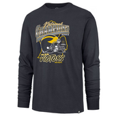 Michigan Wolverines ’47 Brand 2023 National Champions State Outline Franklin Long Sleeve T-Shirt - Navy