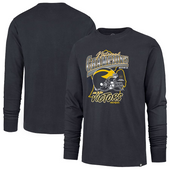 Michigan Wolverines ’47 Brand 2023 National Champions State Outline Franklin Long Sleeve T-Shirt - Navy