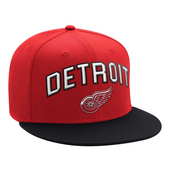Detroit Red Wings Starter Arch Logo 2Tone Snapback Adjustable Hat - Red/Black