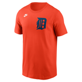 Detroit Tigers Nike Cooperstown Wordmark T-Shirt - Orange