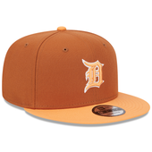 Detroit Tigers New Era 2Tone Color Pack Faded 9Fifty Snapback Hat - Brown/Light Orange