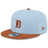 Detroit Tigers New Era 2Tone Color Pack Faded 9Fifty Snapback Hat - Light Blue/Brown