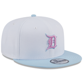 Detroit Tigers New Era 2Tone Color Pack Faded 9Fifty Snapback Hat - White/Light Blue