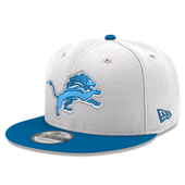 Detroit Lions New Era 2Tone 9FIFTY Snapback Hat - White/Blue