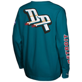 Detroit Pistons Mitchell & Ness Youth Heavy Weight Long Sleeve T-Shirt - Teal