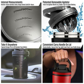 Detroit Lions WinCraft 26oz. Stainless Steel Ice Shaker Bottle - White