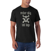 Motor City Bad Boys Black Flanker Short Sleeve T-Shirt by 47 Brand