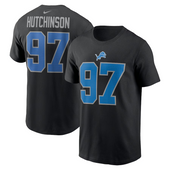 Aidan Hutchinson Detroit Lions Nike 2024 Name and Number T-Shirt - Black
