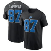 Sam LaPorta Detroit Lions Nike Name and Number T-Shirt - Black