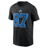 Sam LaPorta Detroit Lions Nike Name and Number T-Shirt - Black