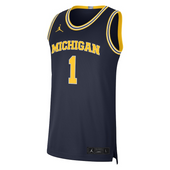 Michigan Wolverines Jordan Brand #1 Limited Authentic Jersey - Navy