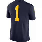 Michigan Wolverines Jordan Brand #1 Game Jersey - Navy