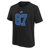 Sam LaPorta Detroit Lions Nike Youth Name and Number T-Shirt - Black