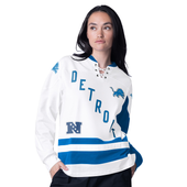 Detroit Lions Starter Women's Hat Trick Long Sleeve Tunic Top - White