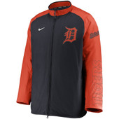 Nike Detroit Tigers Pitch Blue Road Authentic Collection Dugout Full Zip Jacket