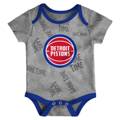Detroit Pistons Outerstuff Newborn Game Time 3-Piece Bodysuit Set