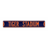 Tiger Stadium 6" x 36" Steel Street Sign - Navy